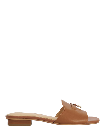 Dune London Lindo Leather Mules, Tan