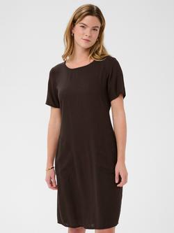KAFFE Kamilia Short Sleeve Mini Dress, Black Coffee, Black Coffee