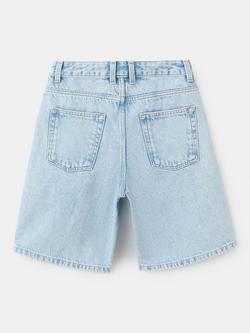 Mango Kids' Relaxed Fit Denim Shorts, Light Blue - view 2, Light Blue