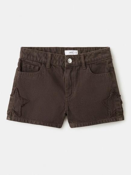 Mango Kids' Zip & Button Fastening Shorts, Chocolate, Chocolate