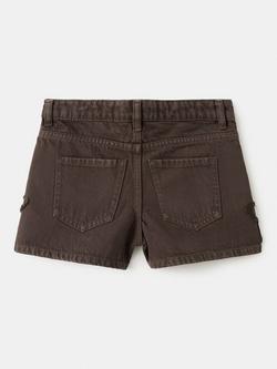 Mango Kids' Zip & Button Fastening Shorts, Chocolate - view 2, Chocolate