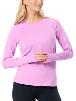 Gym+Coffee Relentless Long Sleeve Top, Neon Pink, Neon Pink