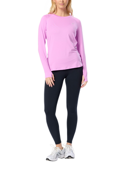 Gym+Coffee Relentless Long Sleeve Top, Neon Pink - view 2, Neon Pink
