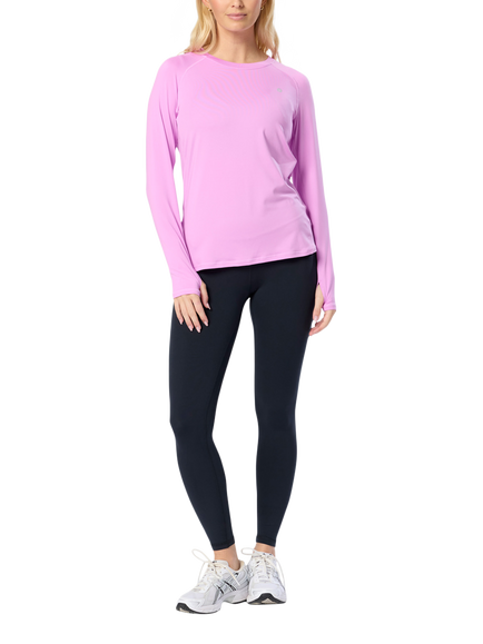 Gym+Coffee Relentless Long Sleeve Top, Neon Pink - view 2, Neon Pink