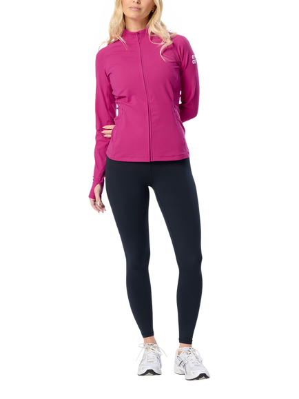 Gym+Coffee Relentless Full Zip Top, Sunrise Pink - view 2, Sunrise Pink