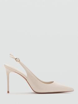 Mango Slingback Heeled Court Shoes, Raw, Raw