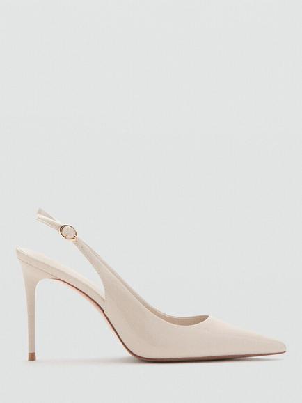 Mango Slingback Heeled Court Shoes, Raw, Raw