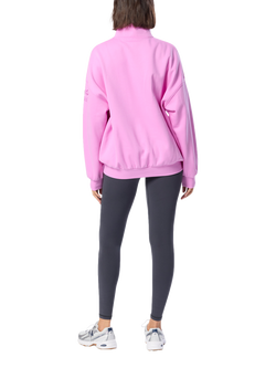 Gym+Coffee Sierra Snap Collar Sweatshirt, Baby Pink - view 2, Neon Pink