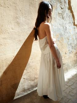 Mango Corfu Halterneck Draped Camisole, Raw - view 2, Raw
