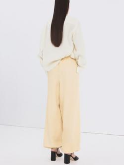Mango Elasticated Waist Balloon Leg Trousers, Raw - view 2, Raw