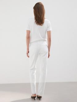 Mango Mid Rise Straight Leg Jeans, White - view 2, White