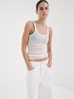 Mango Low Rise Balloon Leg Jeans, White - view 2, White