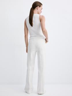 Mango High Waisted Wide Leg Jeans, White - view 2, White