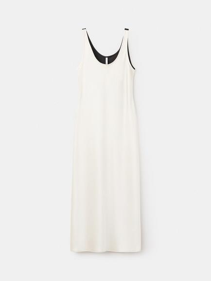 Mango Sleeveless Bi-Colour Midi Dress, Beige, Beige