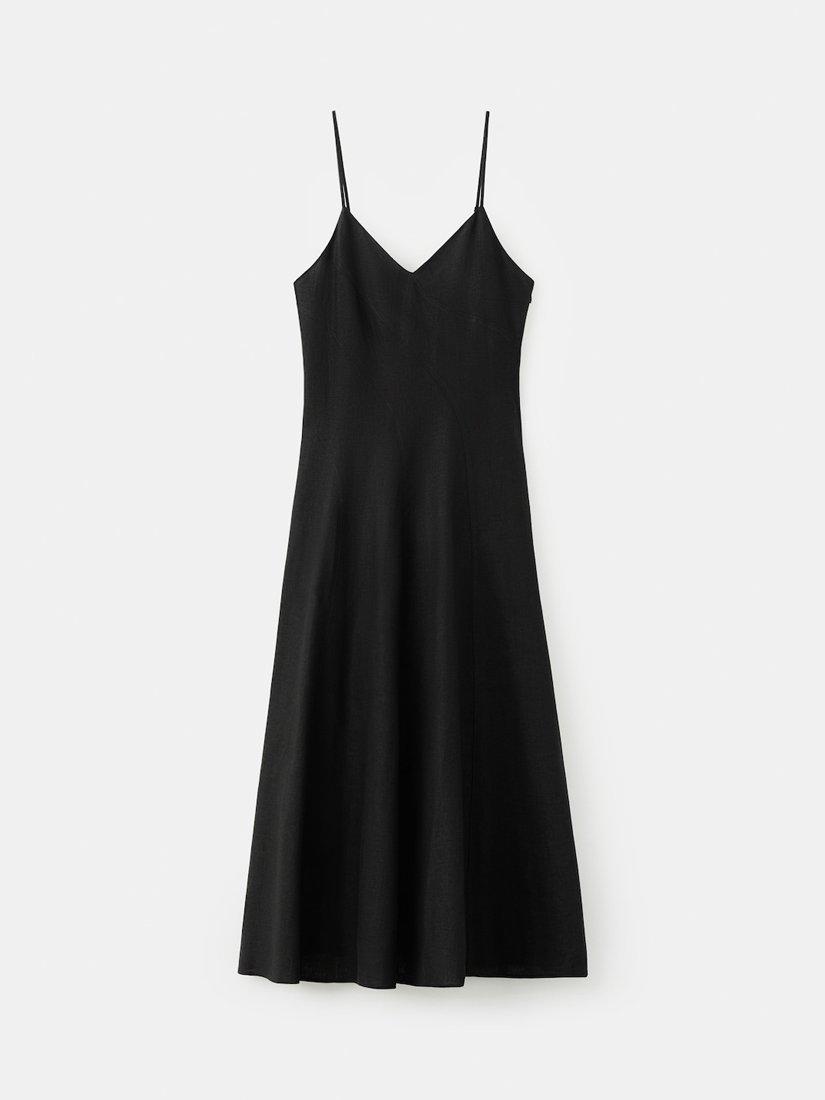 mango a line black dress Lyocell A-line dress - Women