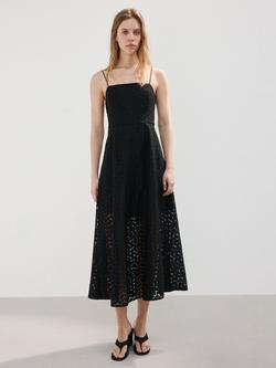Mango Midi Dress, Black, Black
