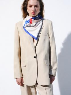 Mango Oversized Relaxed Fit Blazer, Sand, Sand