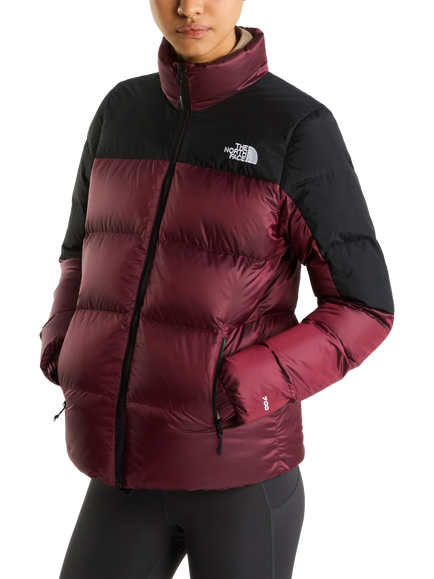 The North Face Women's Diablo Down 2.0 Hooded Jacket, Burg Heather, Burg Heather-blk