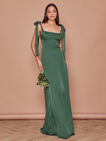 green satin bridesmaid dresses uk Midi Dress Pale Green Bridesmaid Dresses Uk ASOS DESIGN Bridesmaid Satin  Cami Maxi Dress With Square
