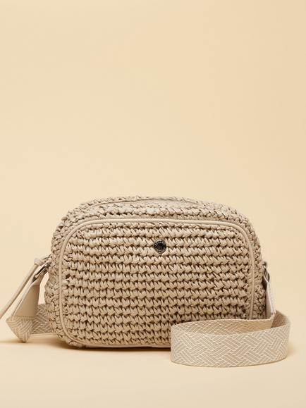 Joules Trent Straw Cross Body Bag, Cream, Cream