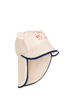 Konges Sløjd Kids' Aster Bear Sun Hat, Seedpearl, Seedpearl