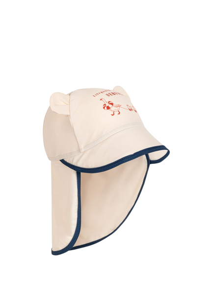 Konges Sløjd Kids' Aster Bear Sun Hat, Seedpearl, Seedpearl