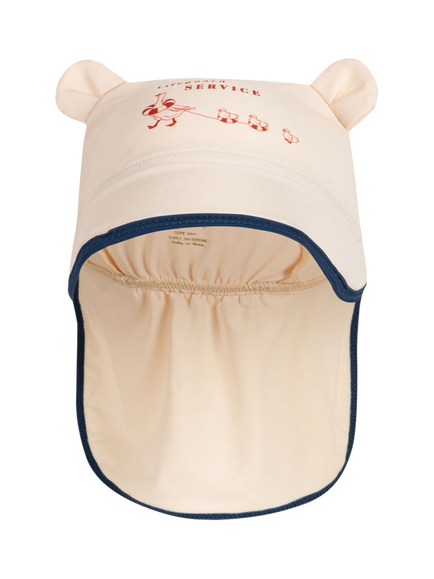 Konges Sløjd Kids' Aster Bear Sun Hat, Seedpearl - view 2, Seedpearl