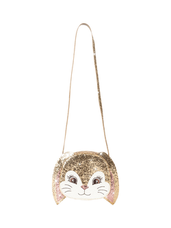 Konges Sløjd Kids' Glitter Bunny Shoulder Bag, Gold, Gold