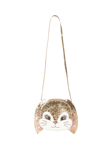Konges Sløjd Kids' Glitter Bunny Shoulder Bag, Gold, Gold