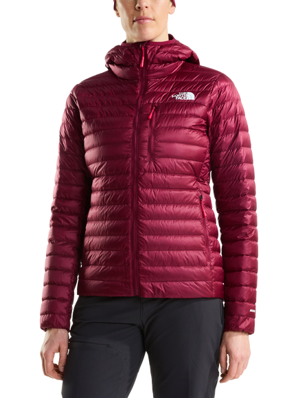 The North Face Bettaforca Lightweight Down Hooded Jacket, Burgundy, Burgundy