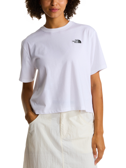 The North Face Evolution Simple Dome Cropped T-Shirt, Tnf White, Tnf White