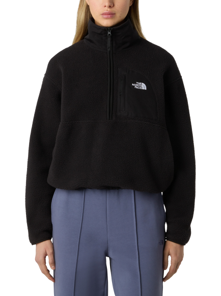 The North Face Yumiori Pullover Half Zip Fleece Top, Tnf Black, Tnf Black
