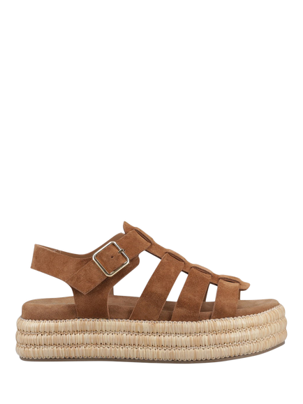 Hush Puppies Rosetta Suede Gladiator Sandals, Tan, Tan