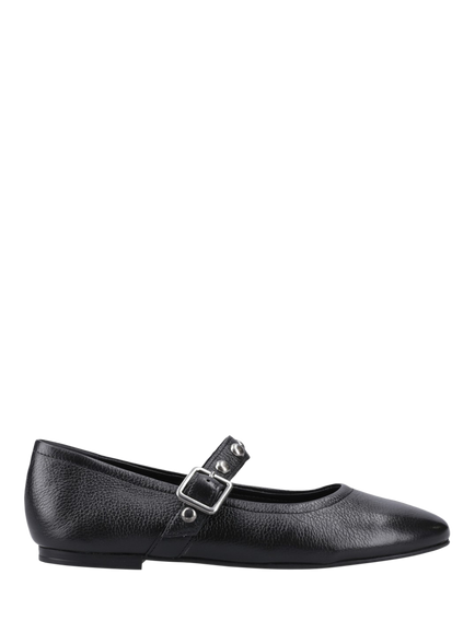 Hush Puppies Charlene Stud Ballerina Pumps, Black, Black