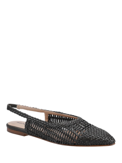 Dalia Woven Slingback Ballerinas - view 2, Black