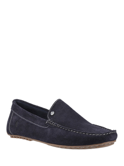 Hush Puppies Ralph Suede Slip On Loafers - view 2, Navy