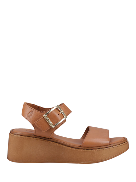 Hush Puppies Beatrix Wedge Heel Footbed Sandals, Tan