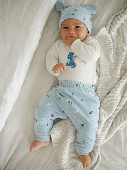 Purebaby Baby Dragon Castle 3-Piece Set, Blue - view 2, Blue