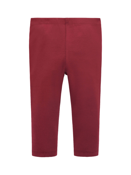 Purebaby Baby Ribbed Cotton Blend Leggings, Mulberry, Mulberry