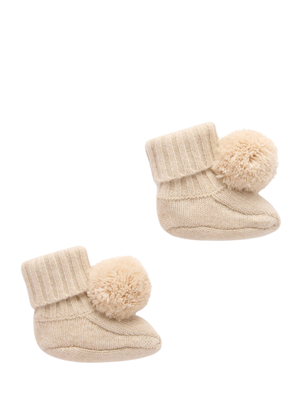 Purebaby Baby Pure Cashmere Booties, Camel, Camel