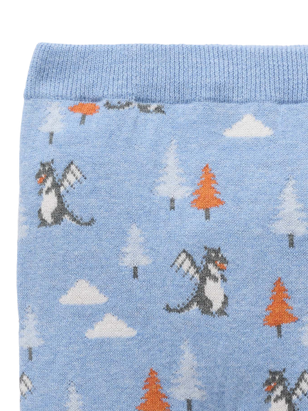 Purebaby Baby Magic Forest Cotton-Wool Leggings, Blue - view 2, Blue