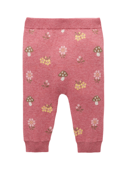Purebaby Baby Magic Forest Cotton-Wool Leggings, Pink, Pink