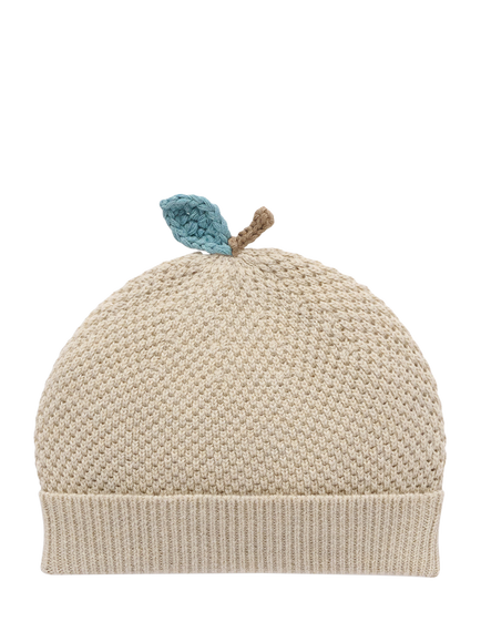 Purebaby Baby Acorn Beanie Hat, Oatmeal, Oatmeal