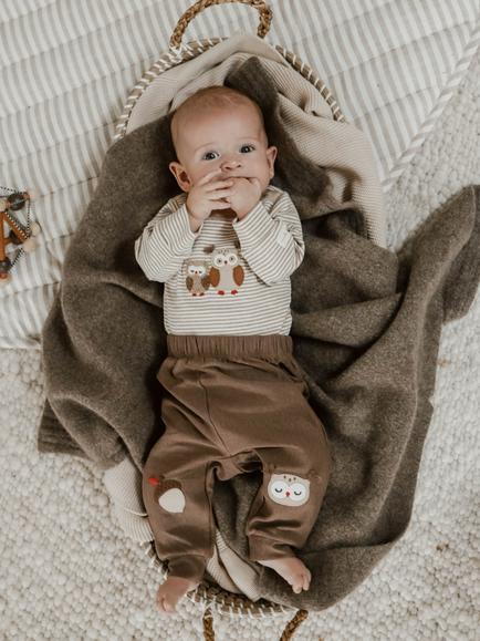 Purebaby Baby Applique Bodysuit and Leggings Set, Brown - view 2, Brown