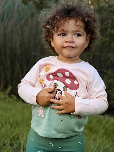 Purebaby Baby Toadstool T-Shirt and Leggings Set, Multi - view 2, Multi