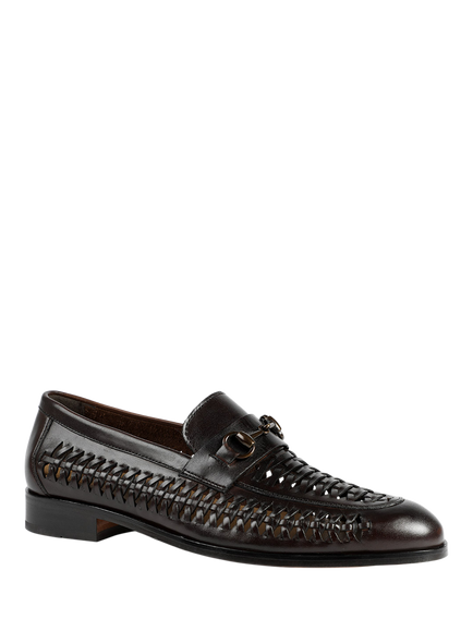 Jones Bootmaker Rylee Leather Loafers - view 2, Dark Brown