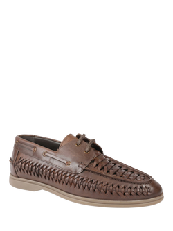 Jones Bootmaker Percey Leather Moccasins - view 2, Brown
