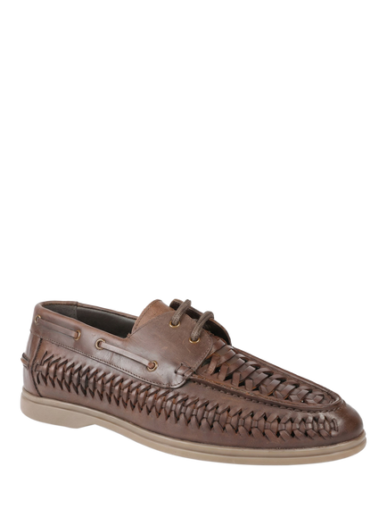 Jones Bootmaker Percey Leather Moccasins - view 2, Brown