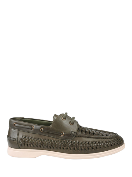 Jones Bootmaker Percey Leather Moccasins, Khaki