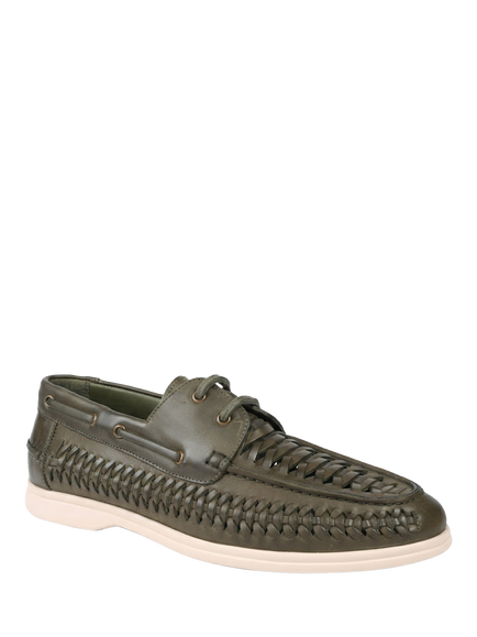 Jones Bootmaker Percey Leather Moccasins - view 2, Khaki